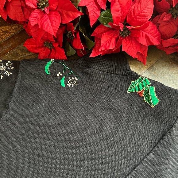 I.B. Diffusion Poinsettia Sweater NWOT - Picture 15 of 16